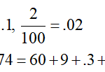 Decimal Fractions Examples