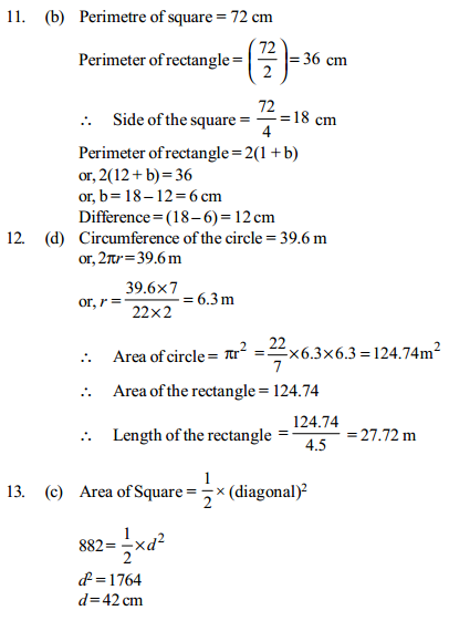 Area and Perimeter Questions for IBPS Clerk 20