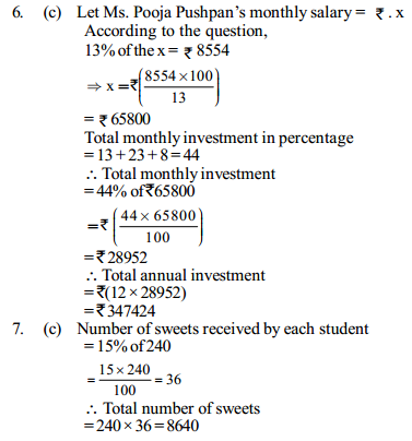 Percentage Questions for IBPS PO 10