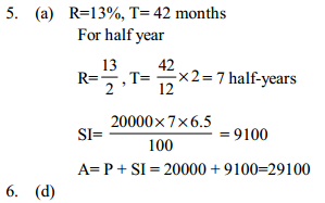 Simple Interest and Compound Interest Questions for IBPS Clerk 5
