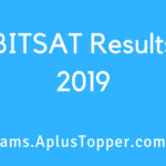 BITSAT Results 2019