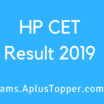 HP CET Results 2019