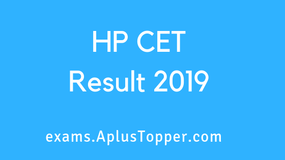 HP CET Results 2019