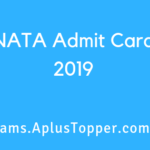 NATA Admit Card 2019