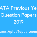 NATA Previous Year Question Papers 2019