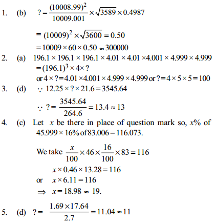 Approximation Questions for SBI Clerk 6