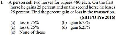 Ratio and Proportion Questions for SBI PO 4