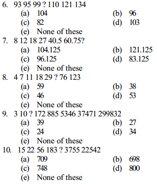Series Questions for SBI PO 12