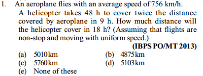 Time, Speed and Distance Questions for IBPS PO 11