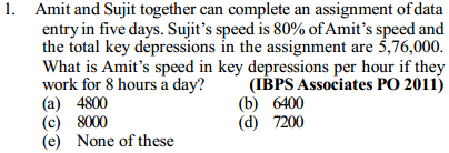 Time, Speed and Distance Questions for IBPS PO 13