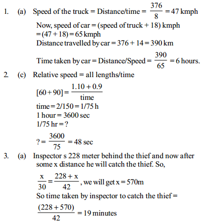 Time, Speed and Distance Questions for IBPS PO 6