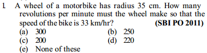 Time, Speed and Distance Questions for SBI PO 11