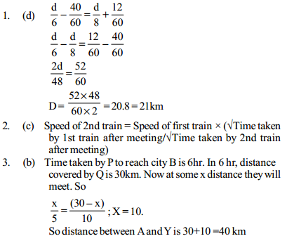 Time, Speed and Distance Questions for SBI PO 2